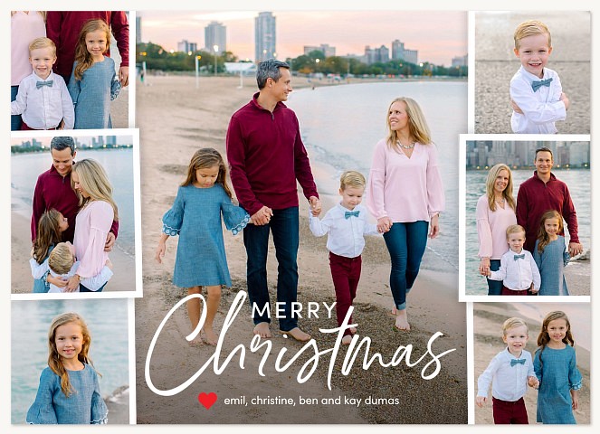 Heartwarming Script Personalized Holiday Cards