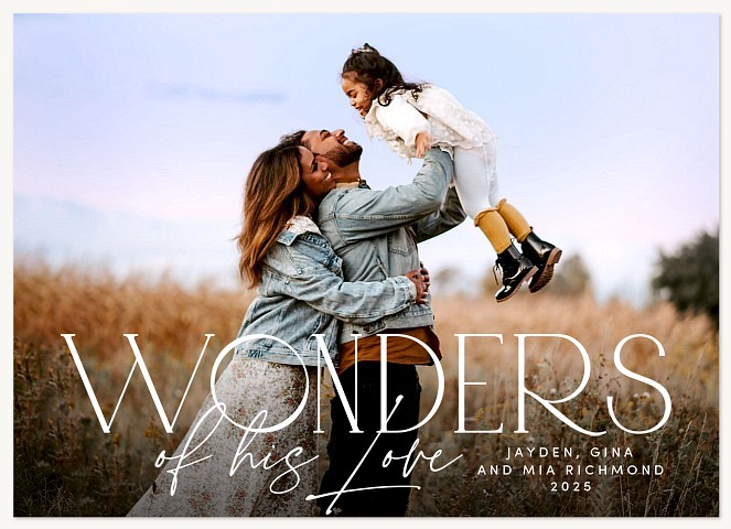 Wonders Personalized Holiday Cards
