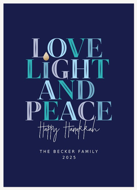 Stacked Light Hanukkah Cards