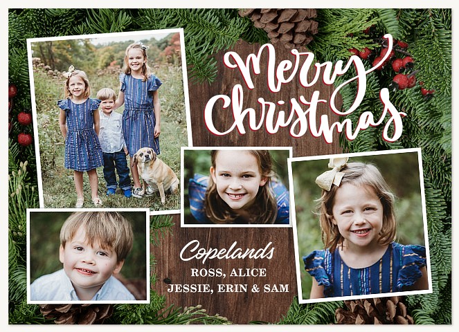 Pine & Holly Personalized Holiday Cards