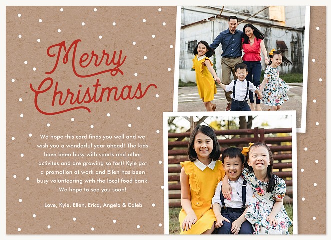 Crafted Letter Personalized Holiday Cards