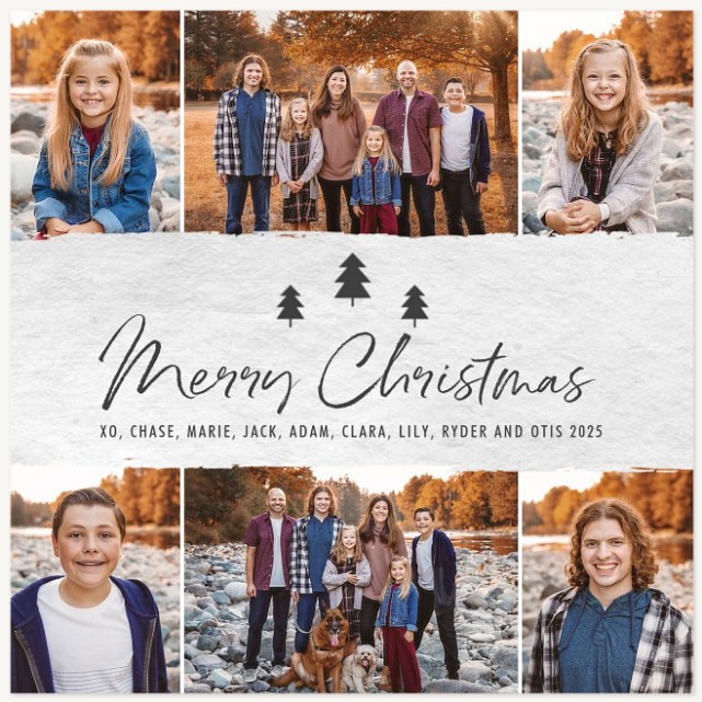 Modern Pines Personalized Holiday Cards