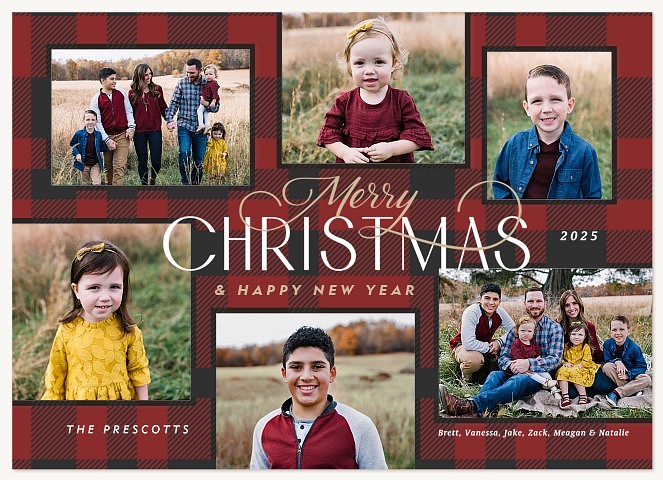 Collage Frames Personalized Holiday Cards