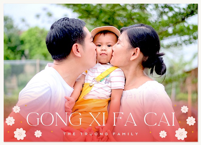 Floating Blooms Chinese New Year Cards