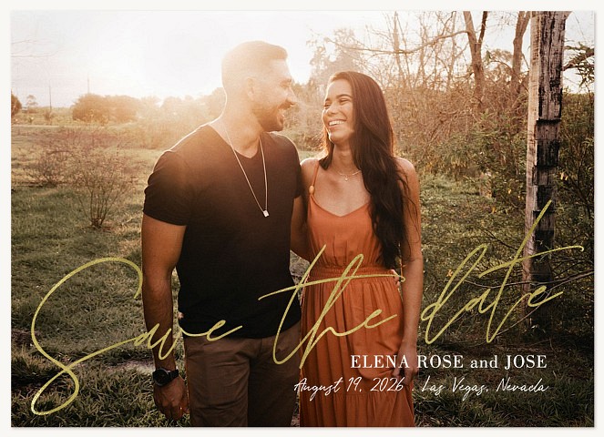 Golden Love Save the Date Cards