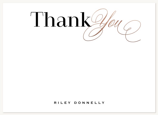 Flourished Thanks Thank You Cards 