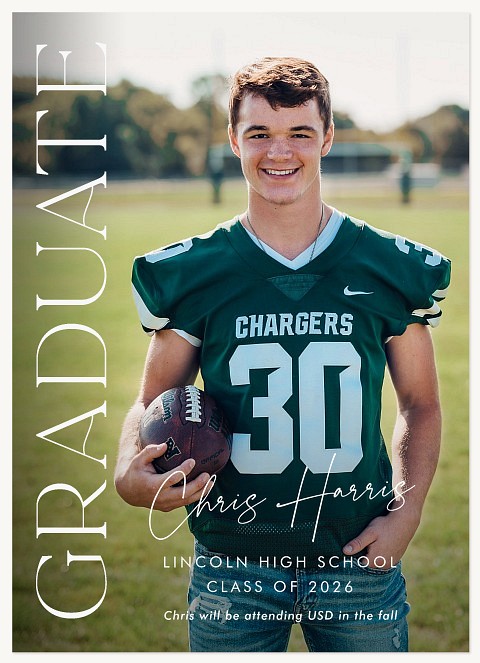 Vertical Inspiration Graduation Invitations