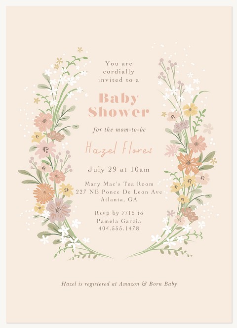 Enchanted Florals Baby Shower Invites
