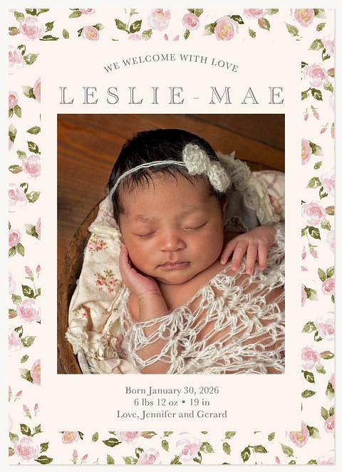 Petite Rose Baby Announcements