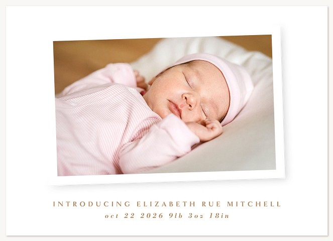 Simple Snapshot Baby Announcements
