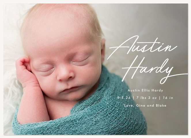 Super Script Baby Announcements