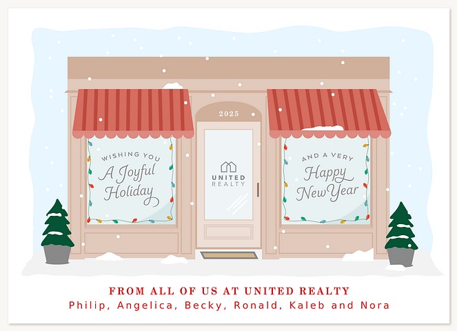 Holiday Storefront Business Holiday Cards