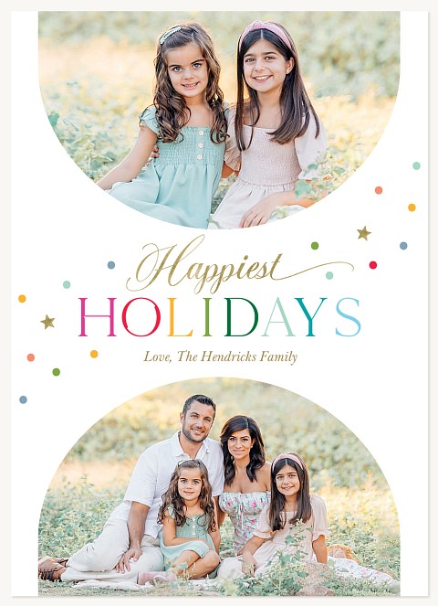 Rounded Duo Personalized Holiday Cards
