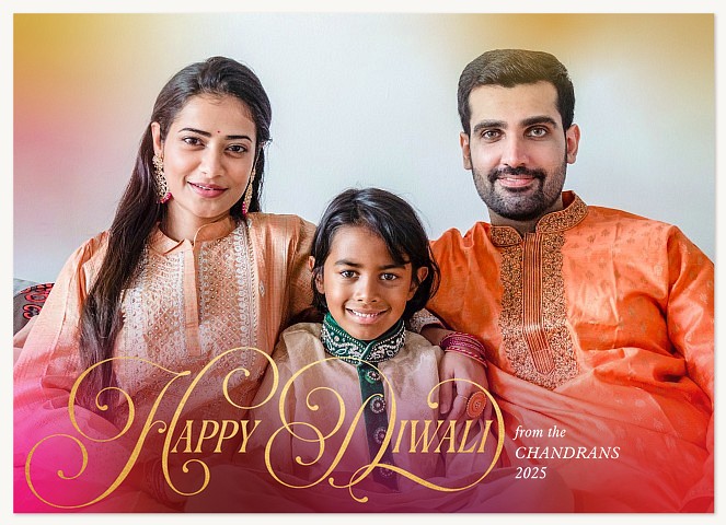 Bright Aura Diwali Holiday Cards