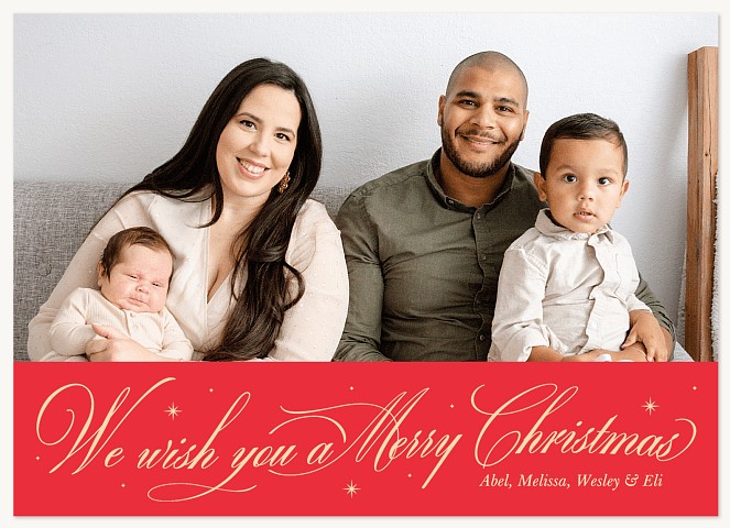 Christmas Calligraphy Personalized Holiday Cards