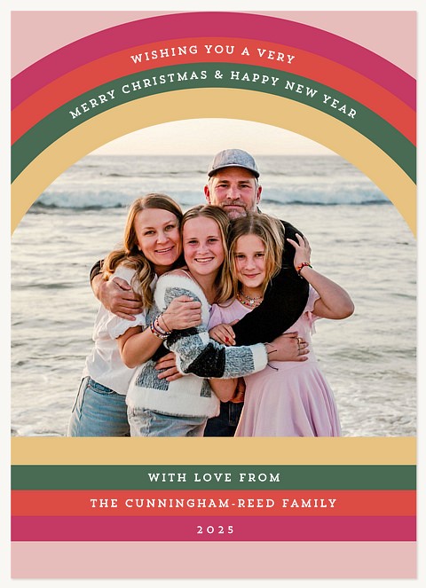 Cheerful Archway Personalized Holiday Cards