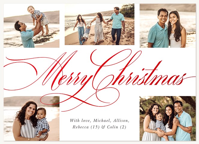 Elegant Swashes Personalized Holiday Cards