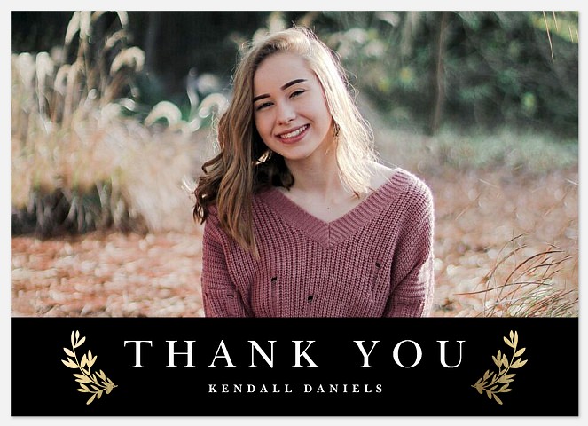 Sparkling Laurels Thank You Cards 