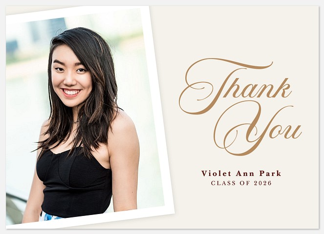 Stately Script Thank You Cards 