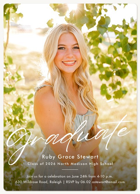 Overlay Script Graduation Invitations