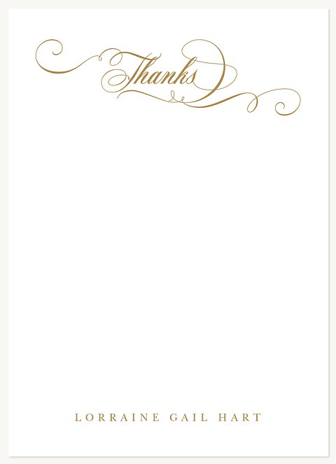 Ornate Script Thank You Cards 