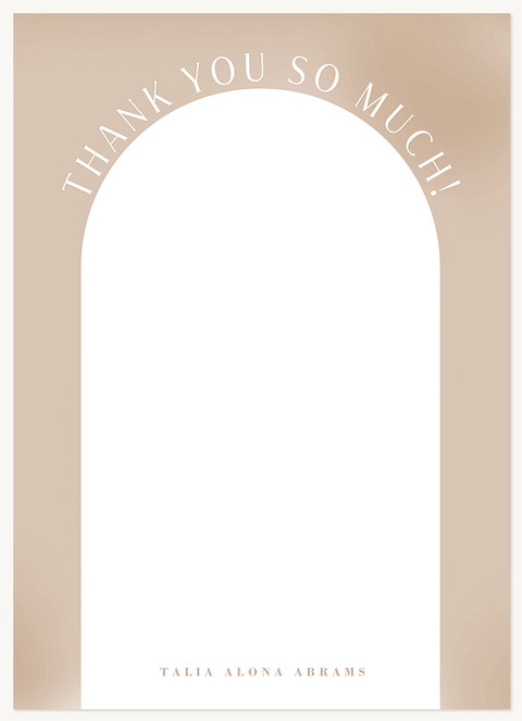 Arched Text Thank You Cards 