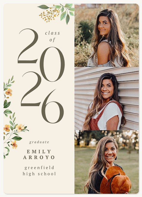 Watercolor Blooms Graduation Cards