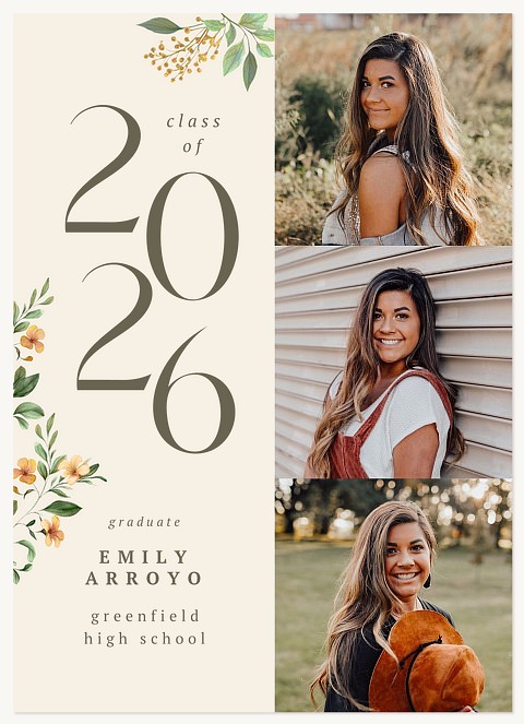 Watercolor Blooms Graduation Cards