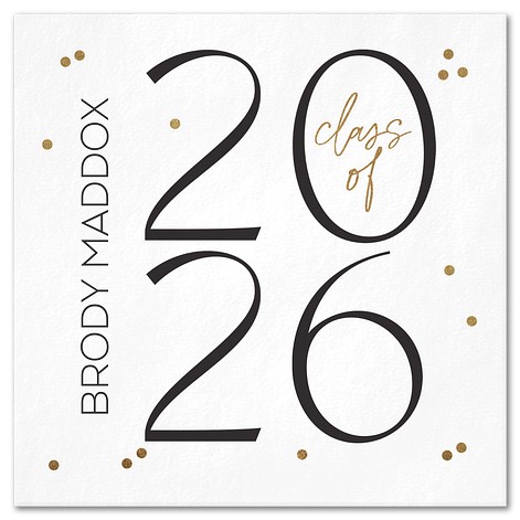 Stacked Year Custom Napkins