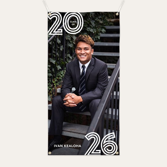 Retro Year Graduation Photo Banner Custom Banners