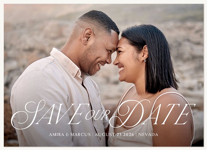  Sloped Elegance  Save the Date Cards