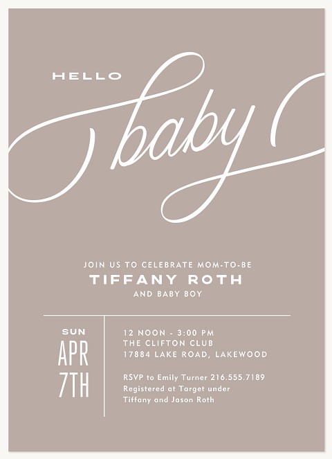 Modern Baby Baby Shower Invites