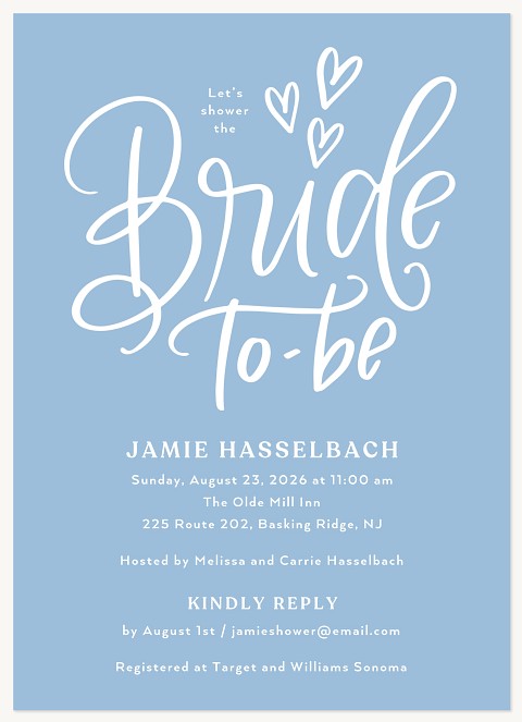 Floating Hearts Bridal Shower Invitations