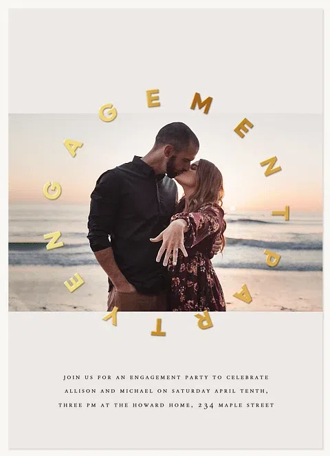 Encircled in Love Engagement Party Invitations