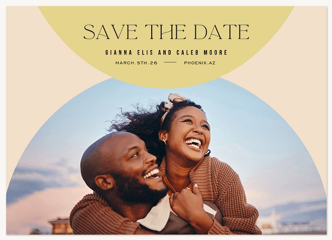 Elegant Overlap Save the Date Cards