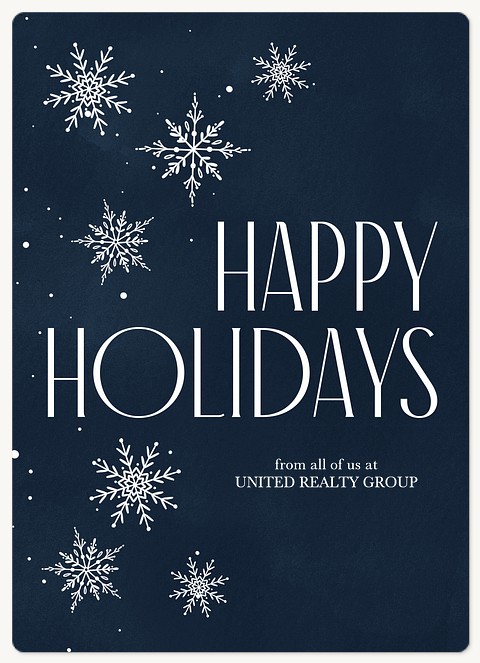 Side Snowflakes Holiday & Christmas Magnet Cards