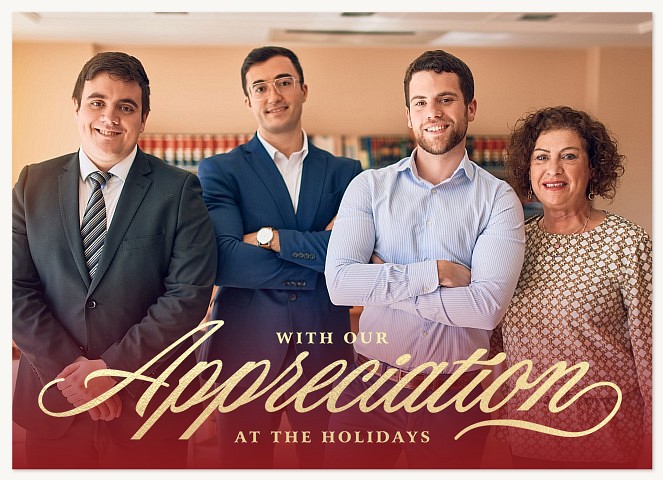 Sincere Appreciation Business Holiday Cards