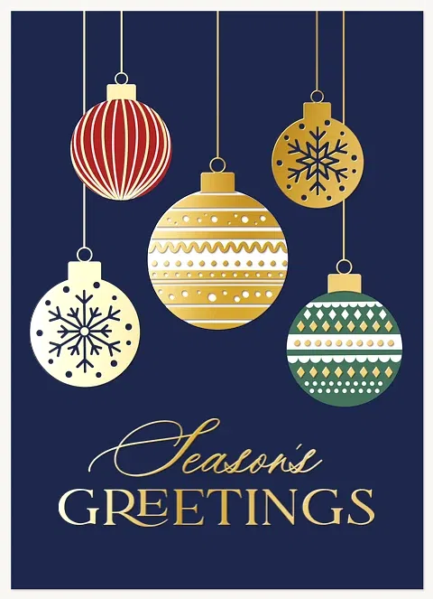 Ornament Delight Business Holiday Cards