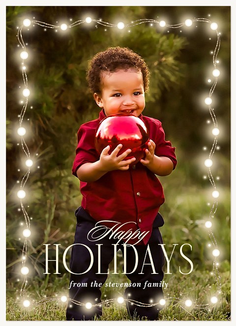 Twinkling Lights Personalized Holiday Cards