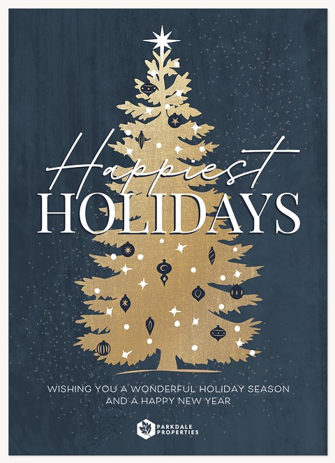 Sparkly Tree Business Holiday Cards