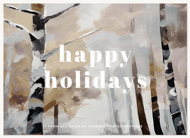 Abstract Birch Business Holiday Cards