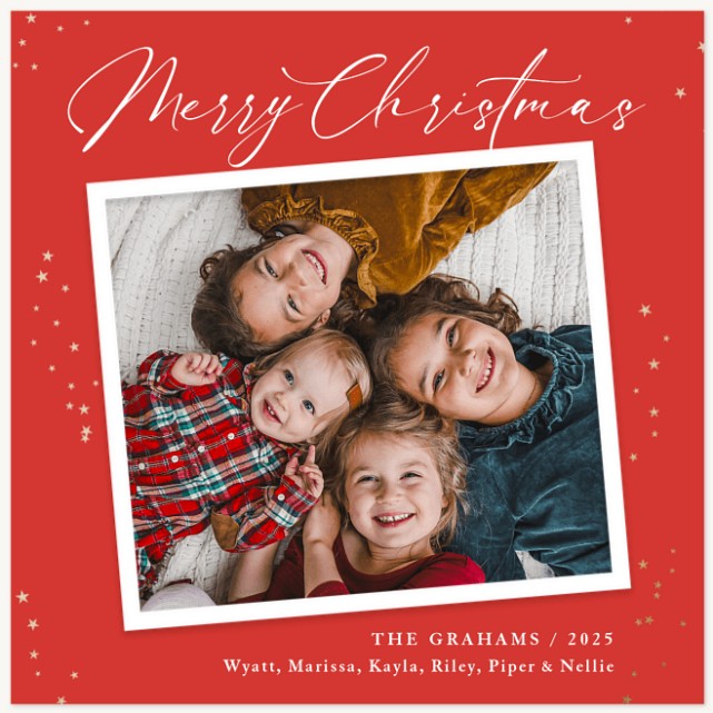 Cheerful Sparkles Personalized Holiday Cards