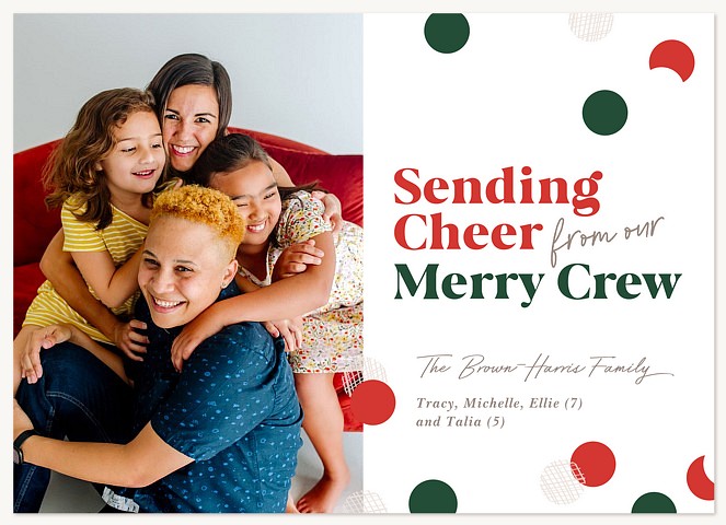 Dotted Cheer Personalized Holiday Cards