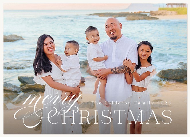 Scripted Merry Personalized Holiday Cards