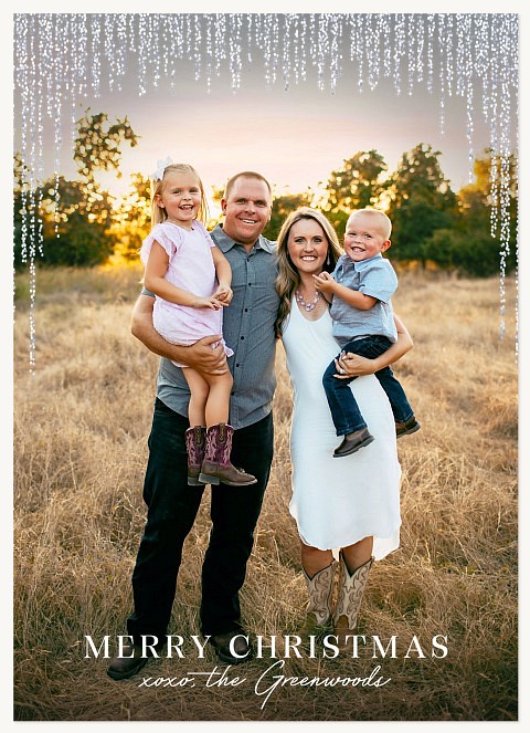 Merry Tinsel Personalized Holiday Cards