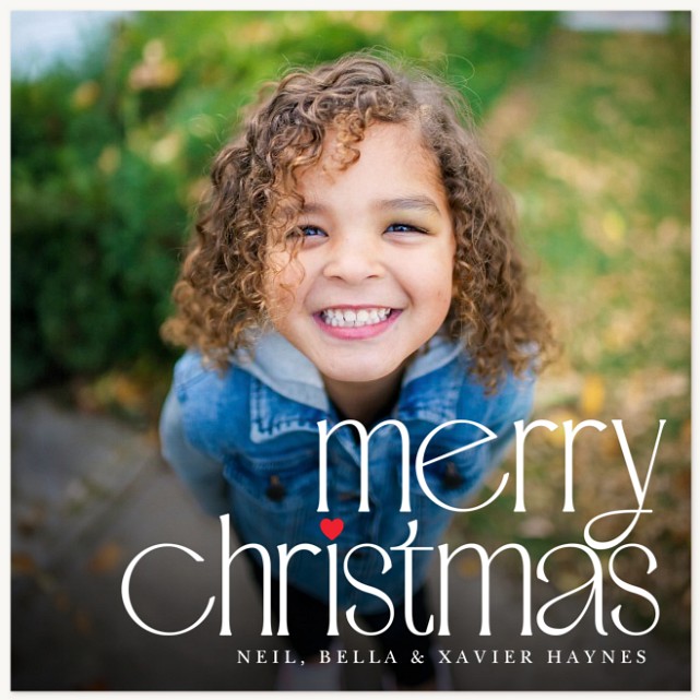 Modern Square Personalized Holiday Cards