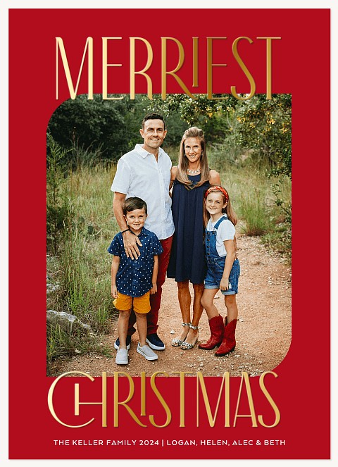 Deco Type Personalized Holiday Cards