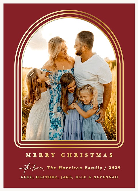 Gilded Arch Personalized Holiday Cards