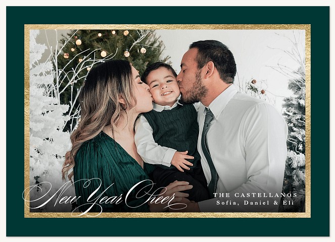 Traditional Border Personalized Holiday Cards