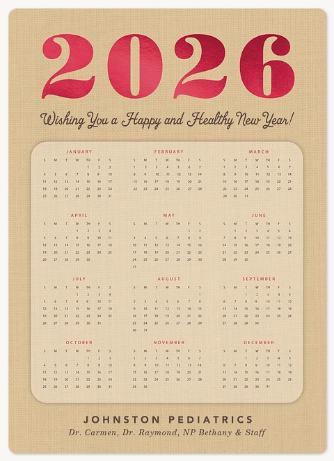 Shimmering Year Holiday & Christmas Magnet Cards